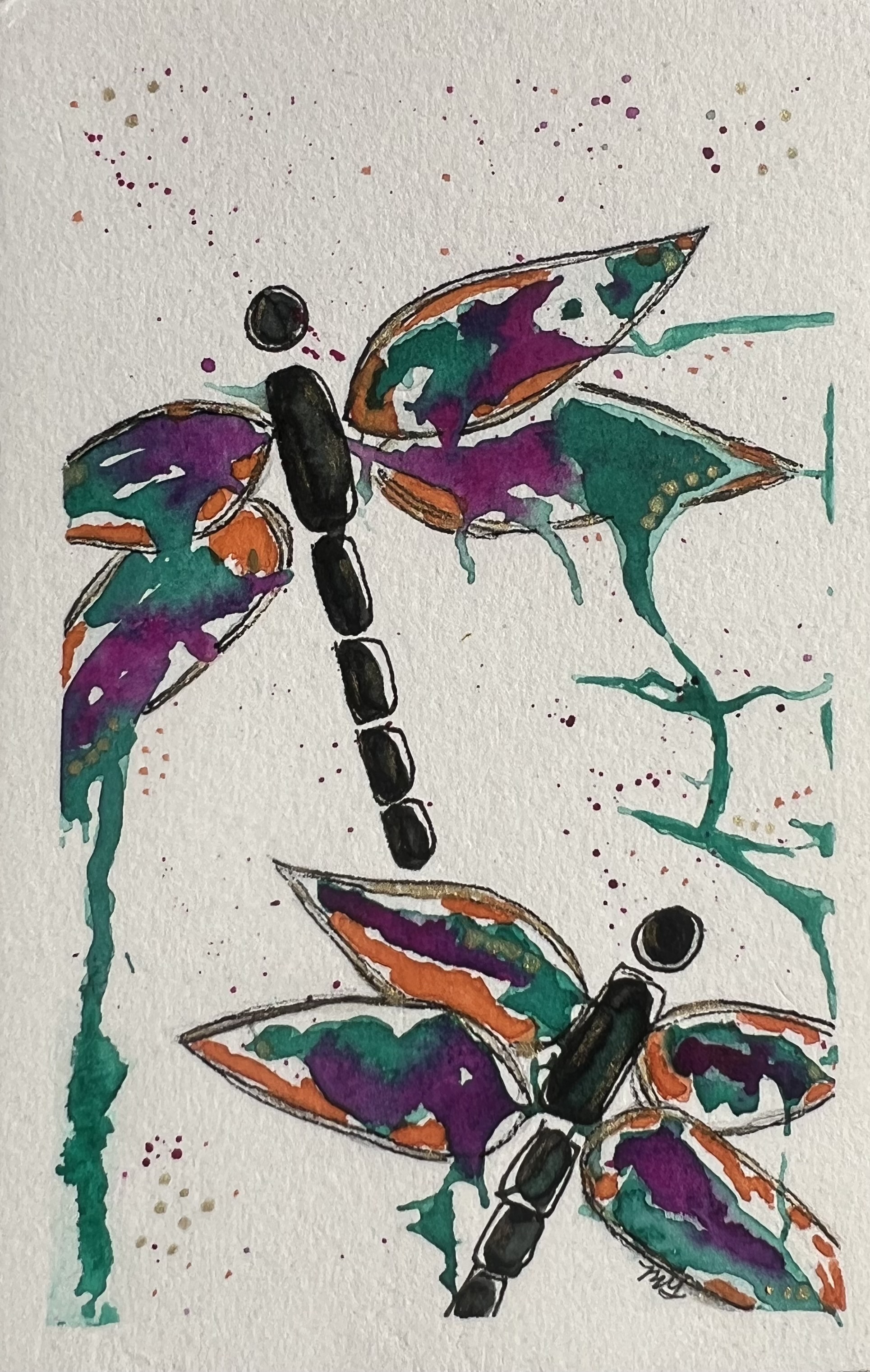 Dragonflies artwork by Melissa Gama