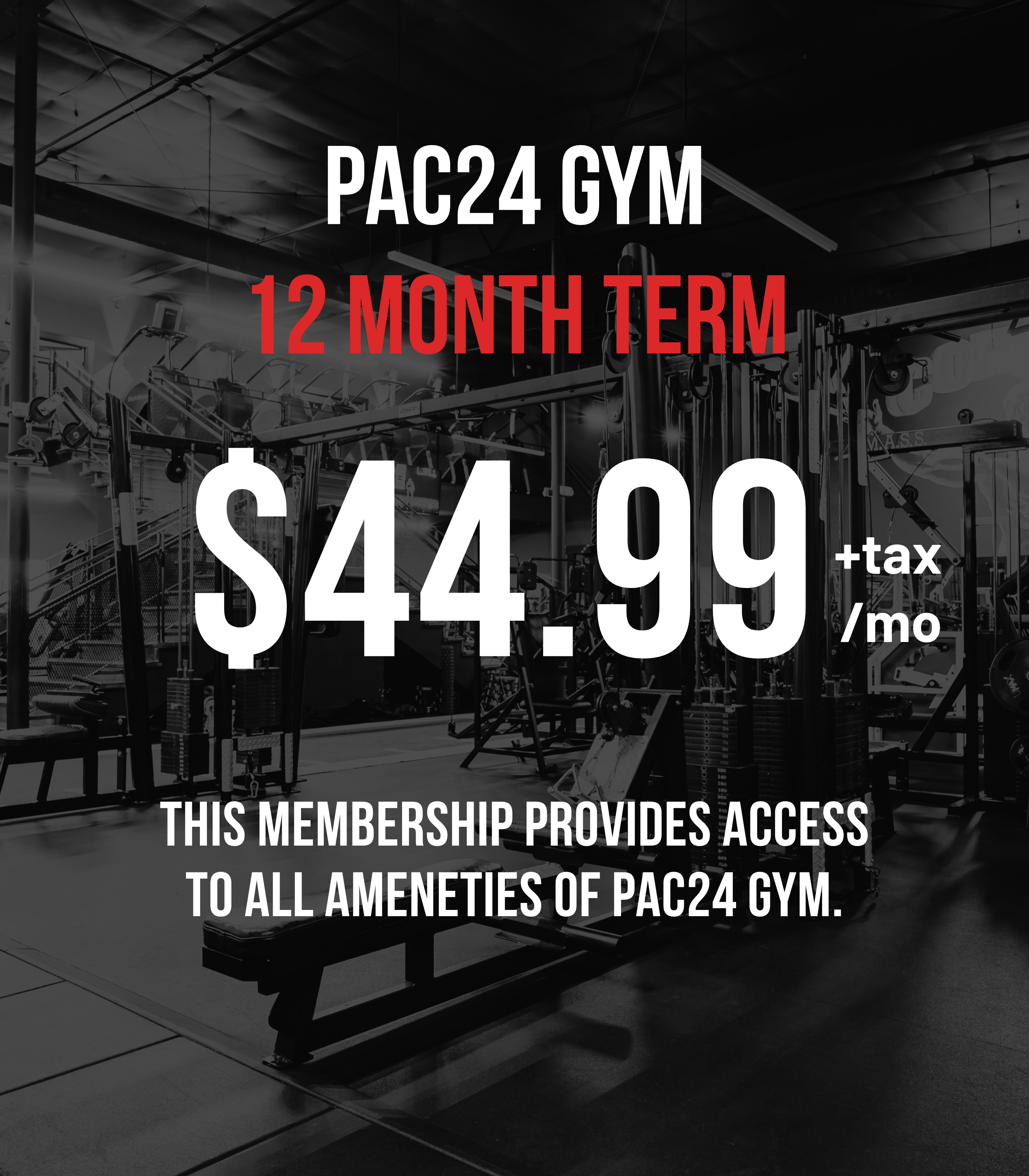 Pac24 gym membership pricing