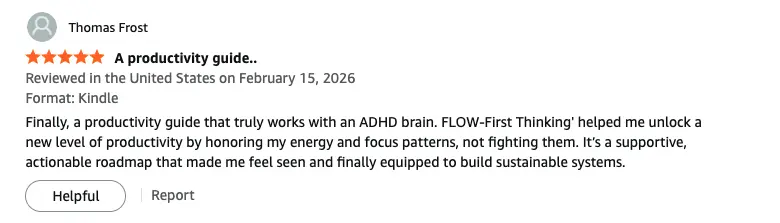 Reader review of FLOW-First Thinking