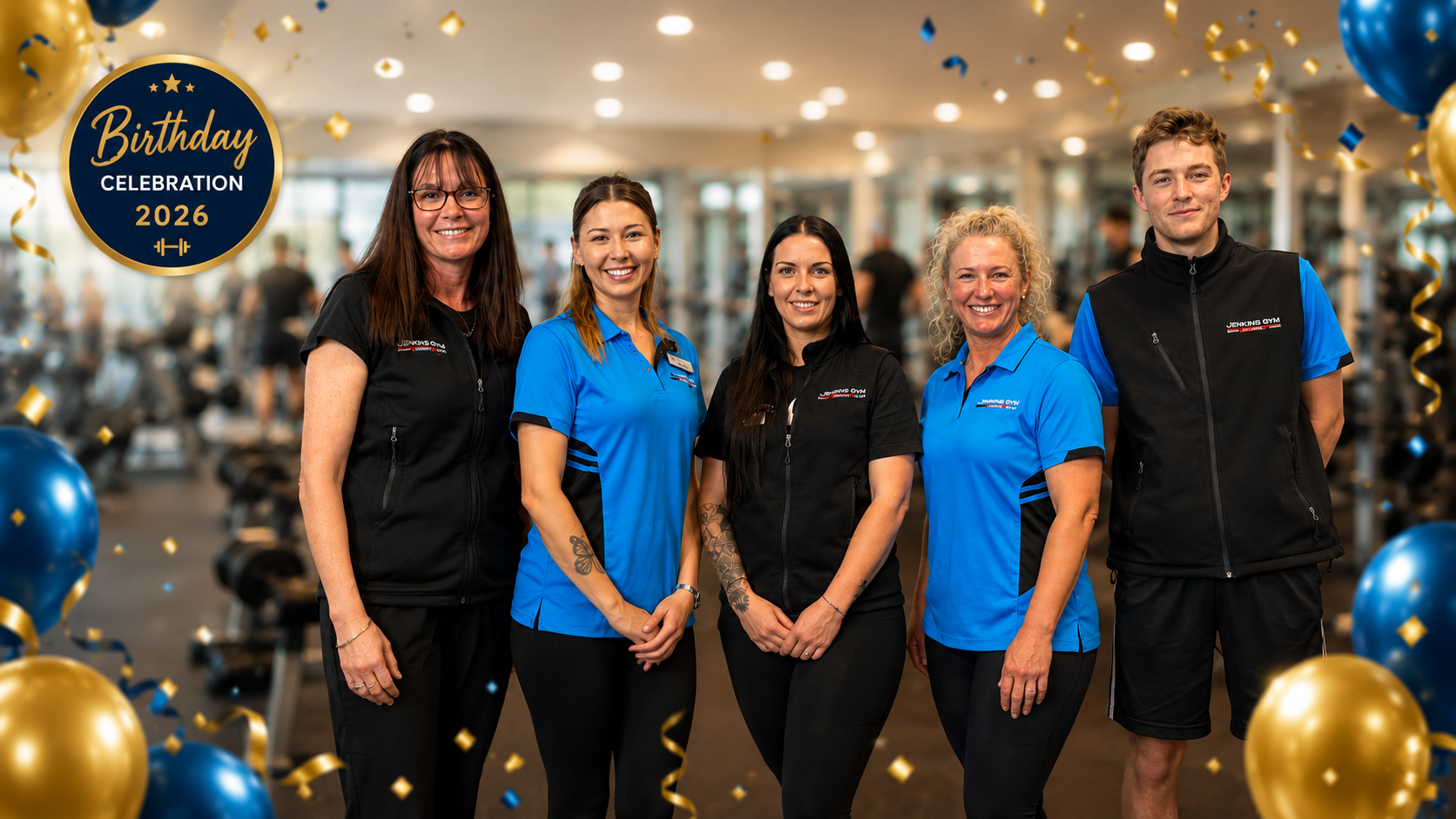 Friendly Jenkins Gym team celebrating the Jenkins Gym Birthday Celebration in Lower Hutt