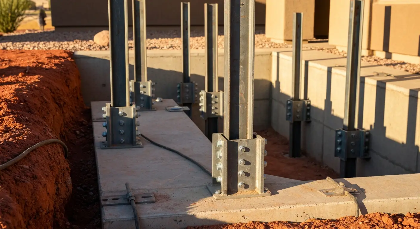 Foundation with pier support installation