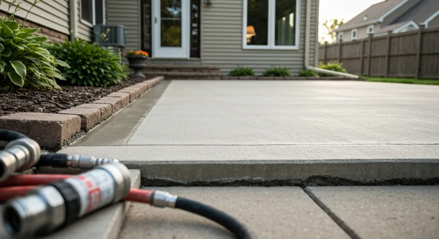 Patio concrete leveling