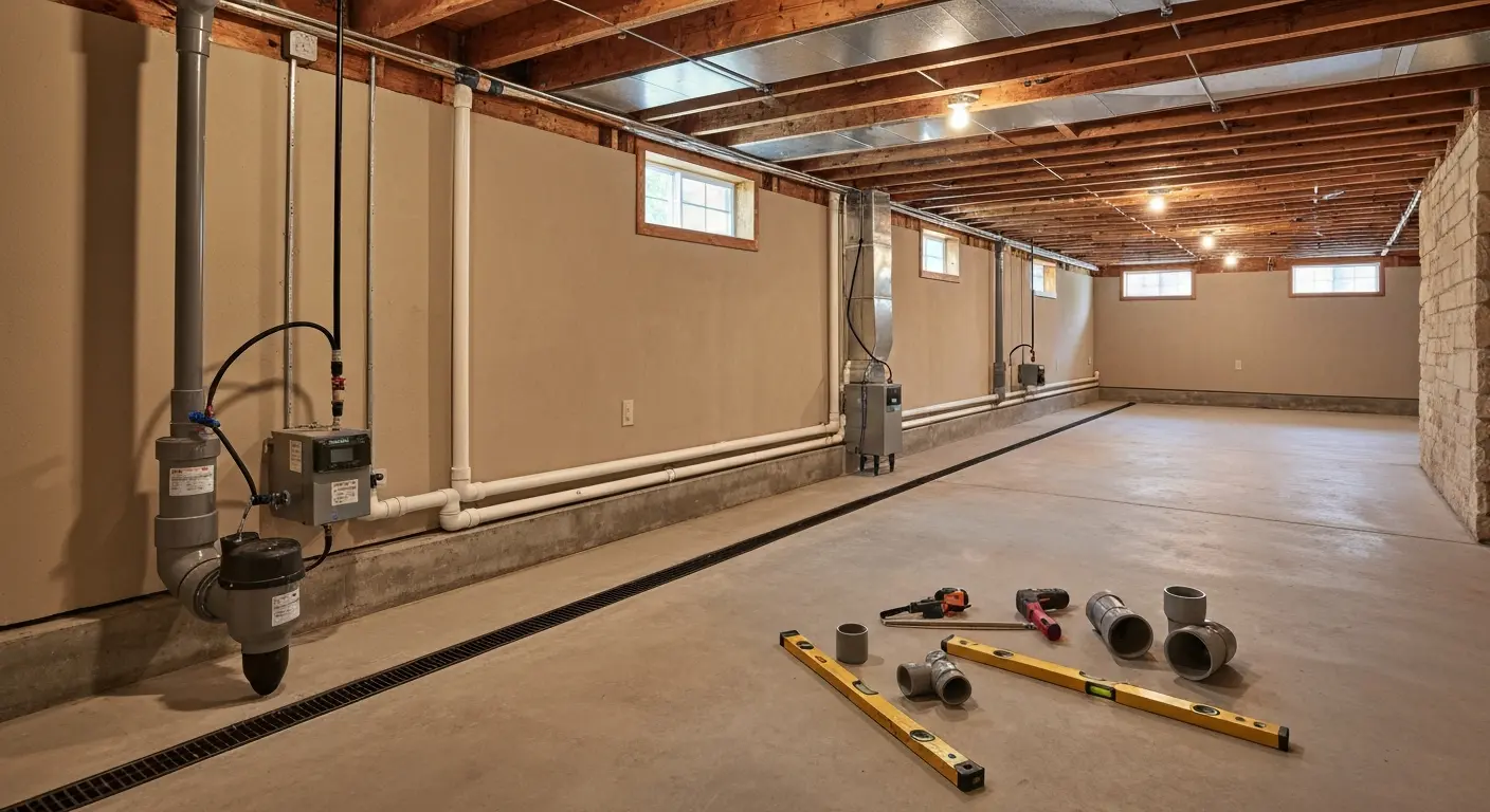 Basement waterproofing system