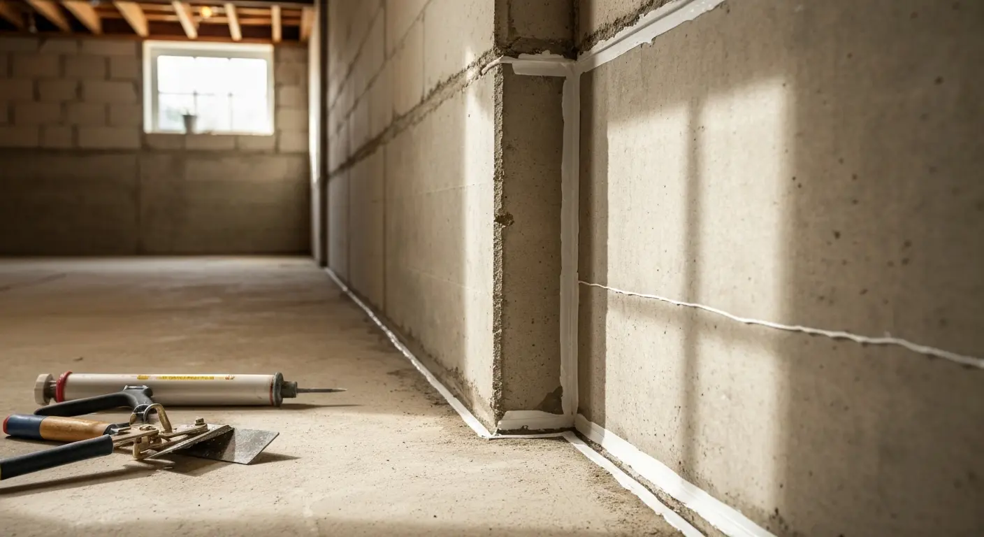 Foundation waterproofing work