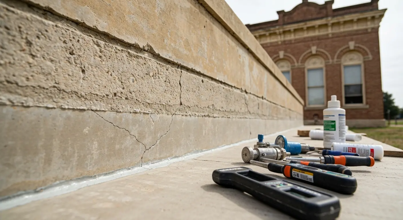 Concrete crack repair and structural restoration