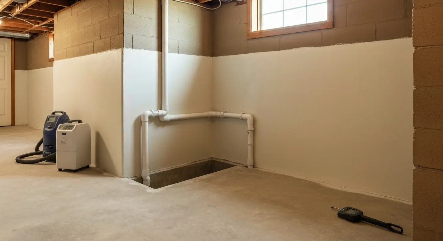 Basement waterproofing and sump pump installation