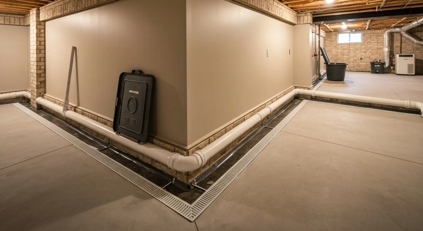 Basement waterproofing system