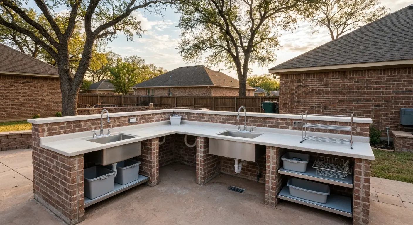 Outdoor sink installation
