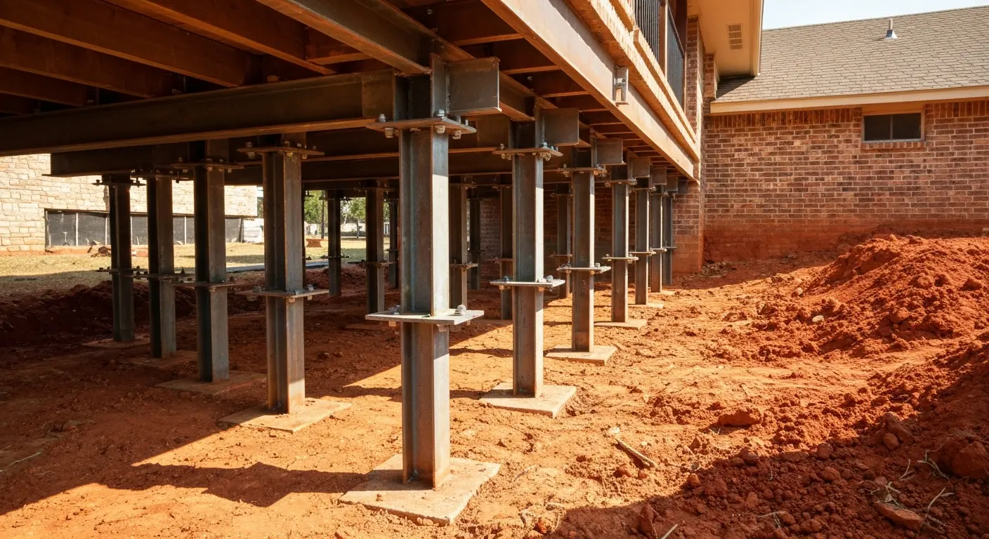 Steel pier installation project