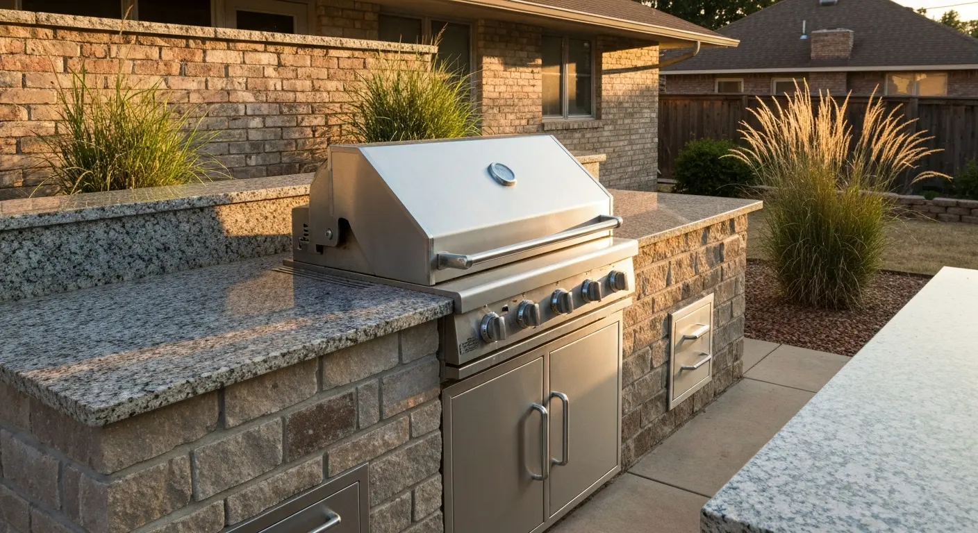 Built-in grilling station