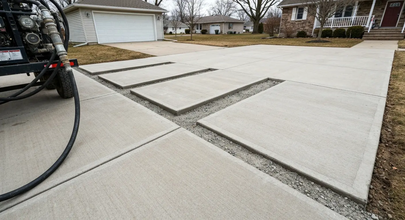 Concrete mudjacking process
