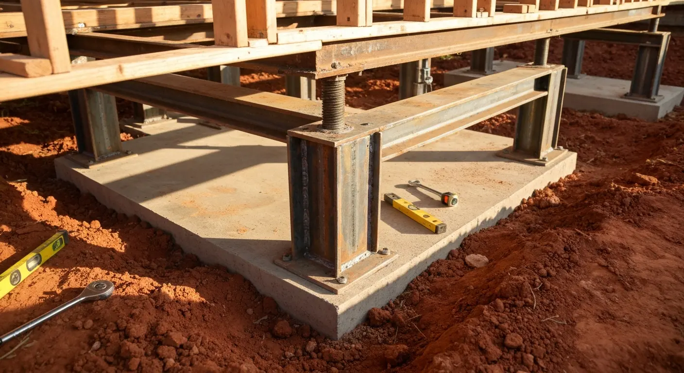 Steel pier foundation repair