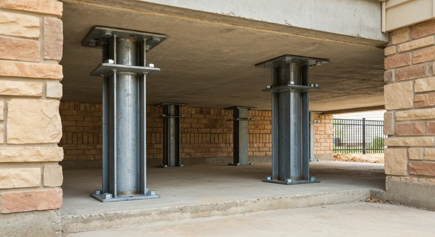 Foundation repair with piers