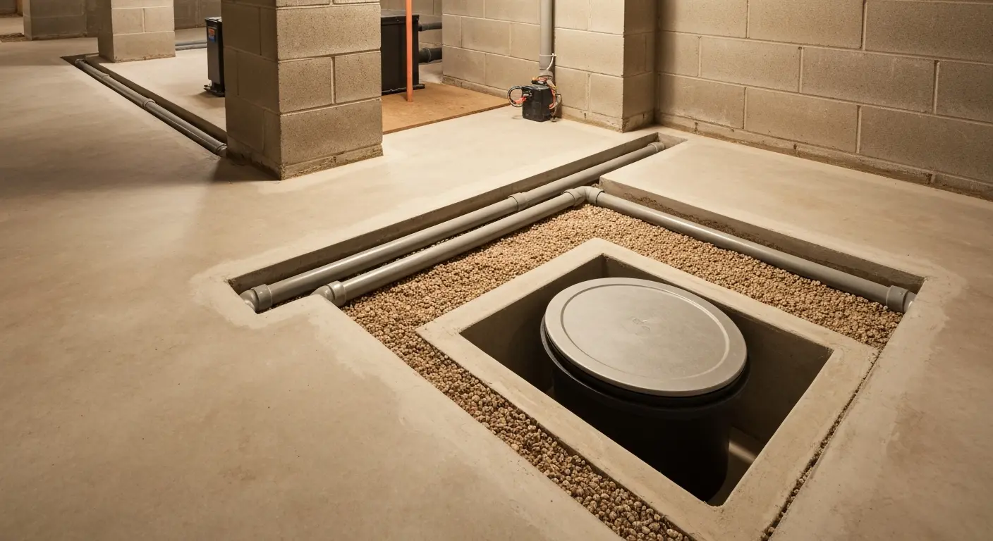 Basement waterproofing system