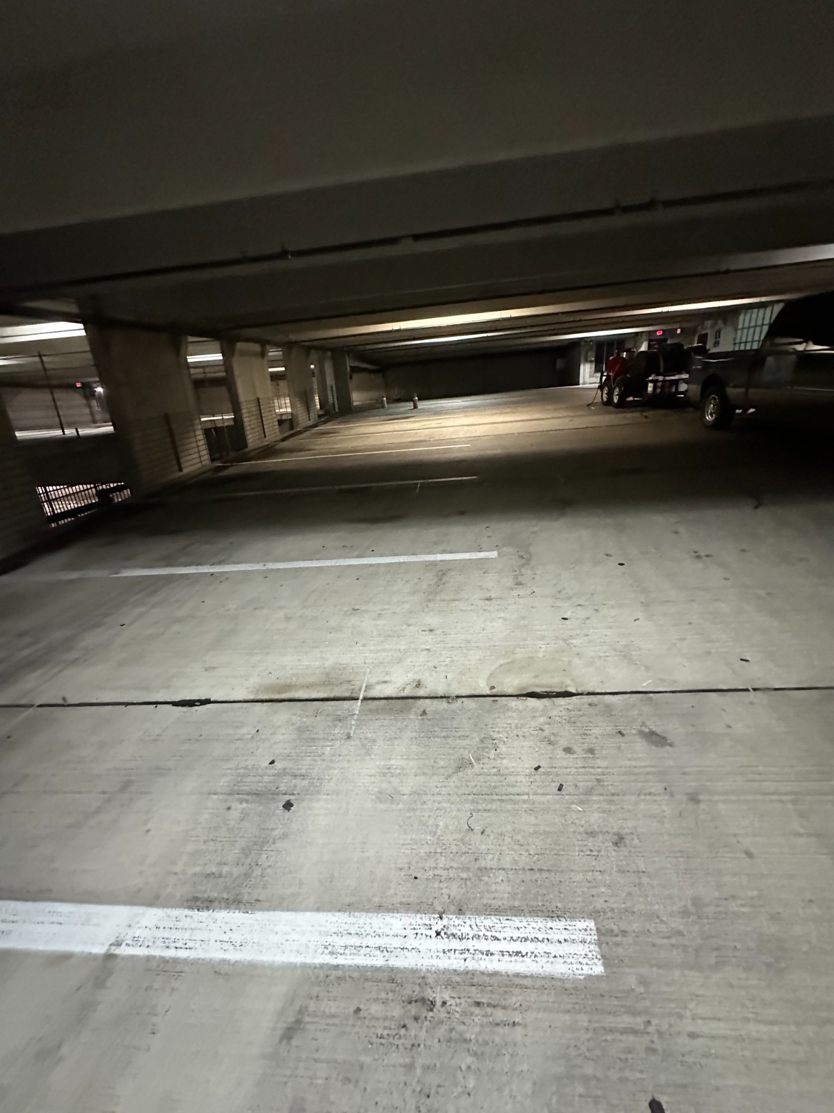 Garage before power washing
