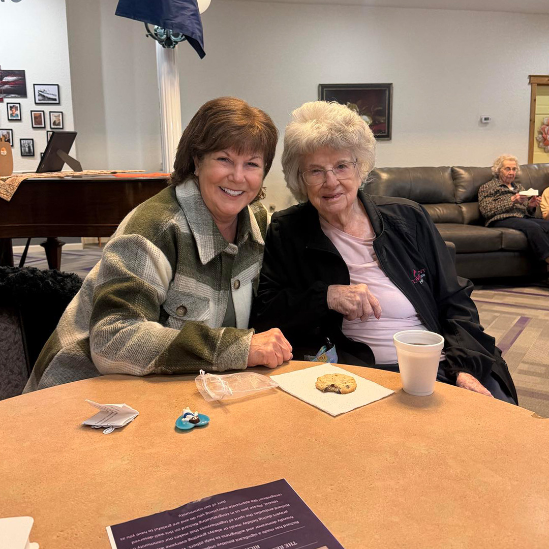 Guest enjoying a short-term respite care stay at Bay View Gardens assisted living community