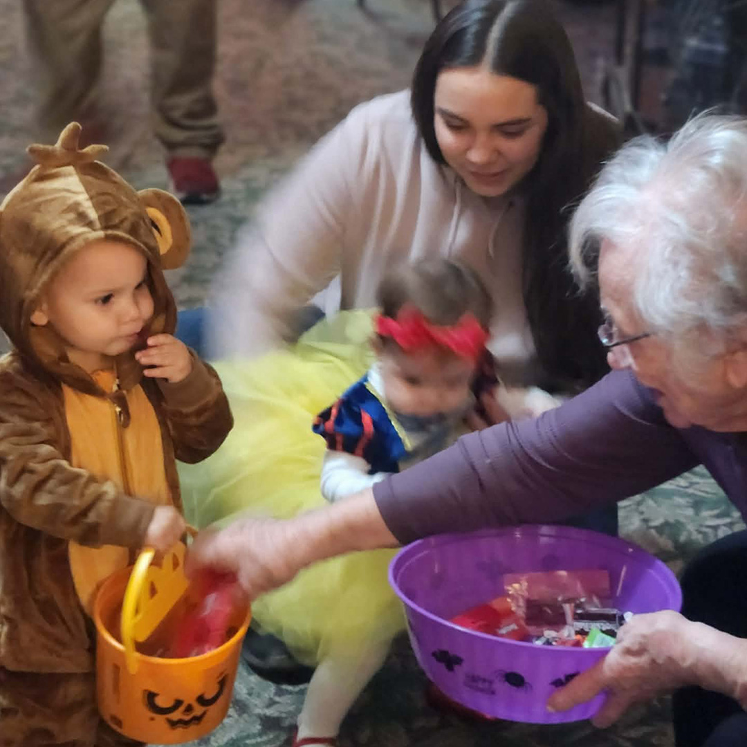 Residents participating in life enrichment activities and social events at Bay View Gardens