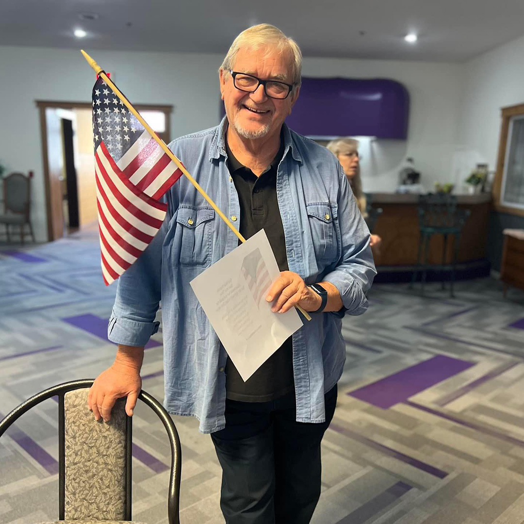 Senior resident enjoying independent living at Bay View Gardens in Sebewaing, Michigan