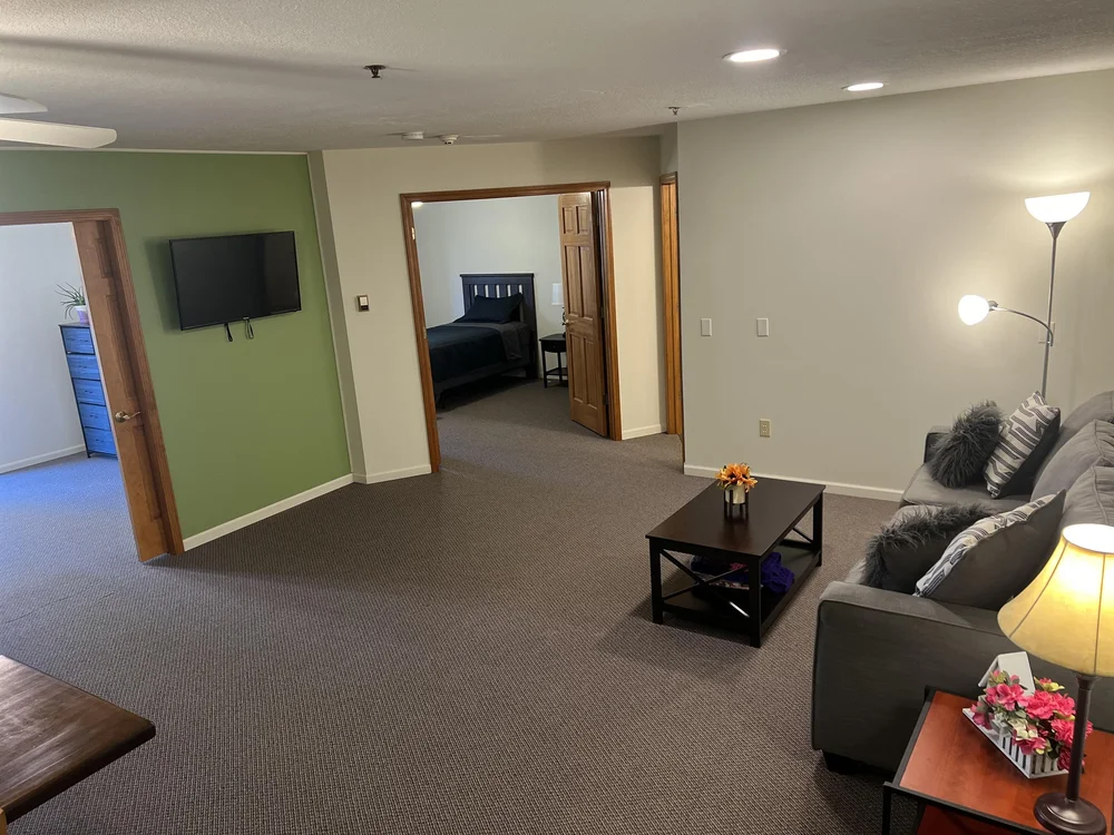 Well-appointed apartment room at Bay View Gardens assisted living