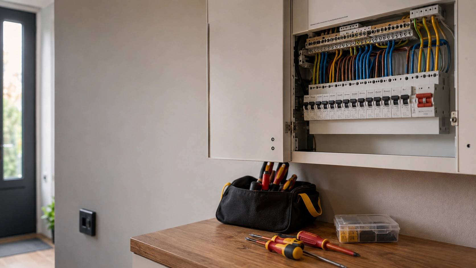 Modern RCD-protected consumer unit
