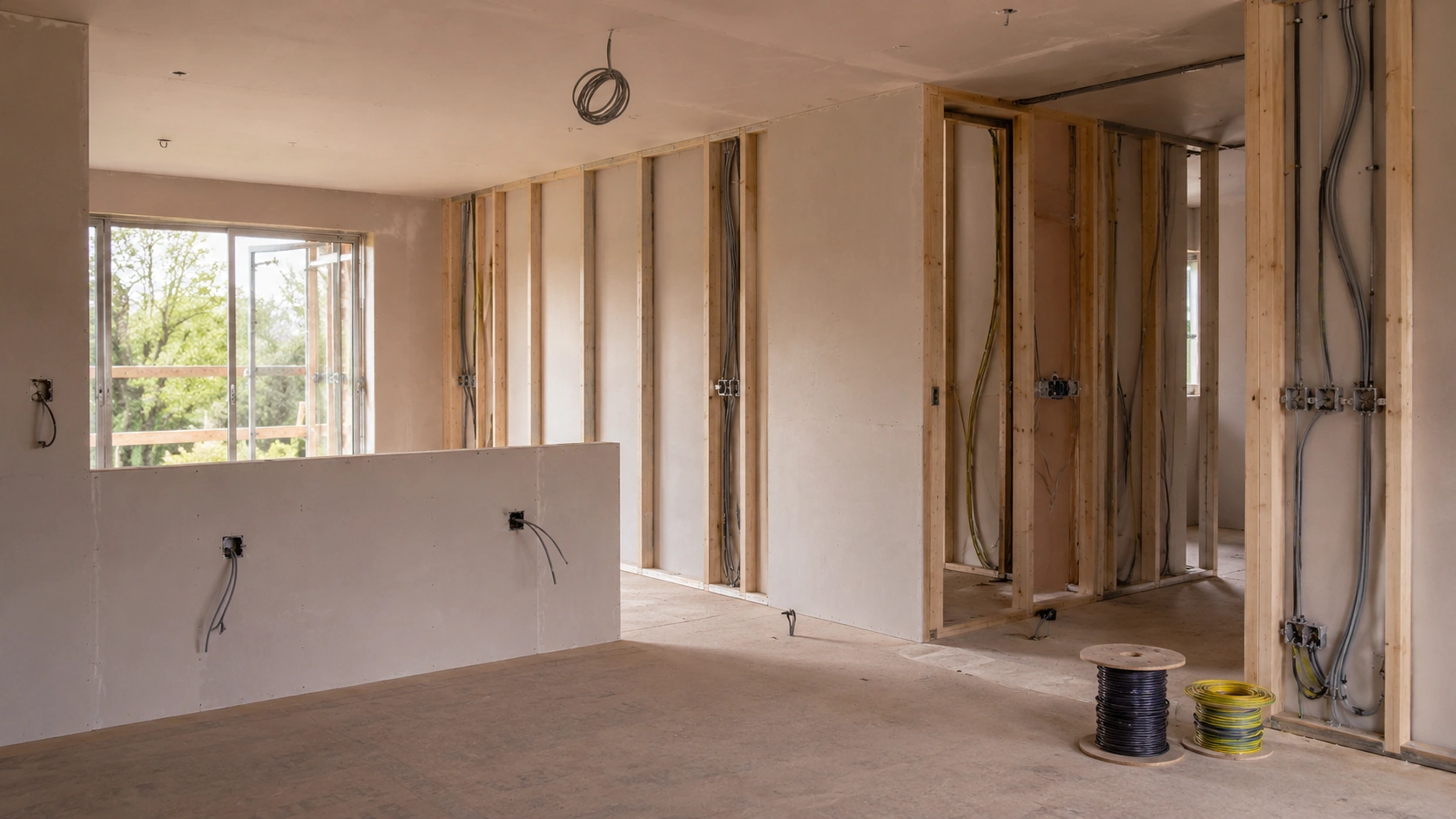 New build electrical first fix