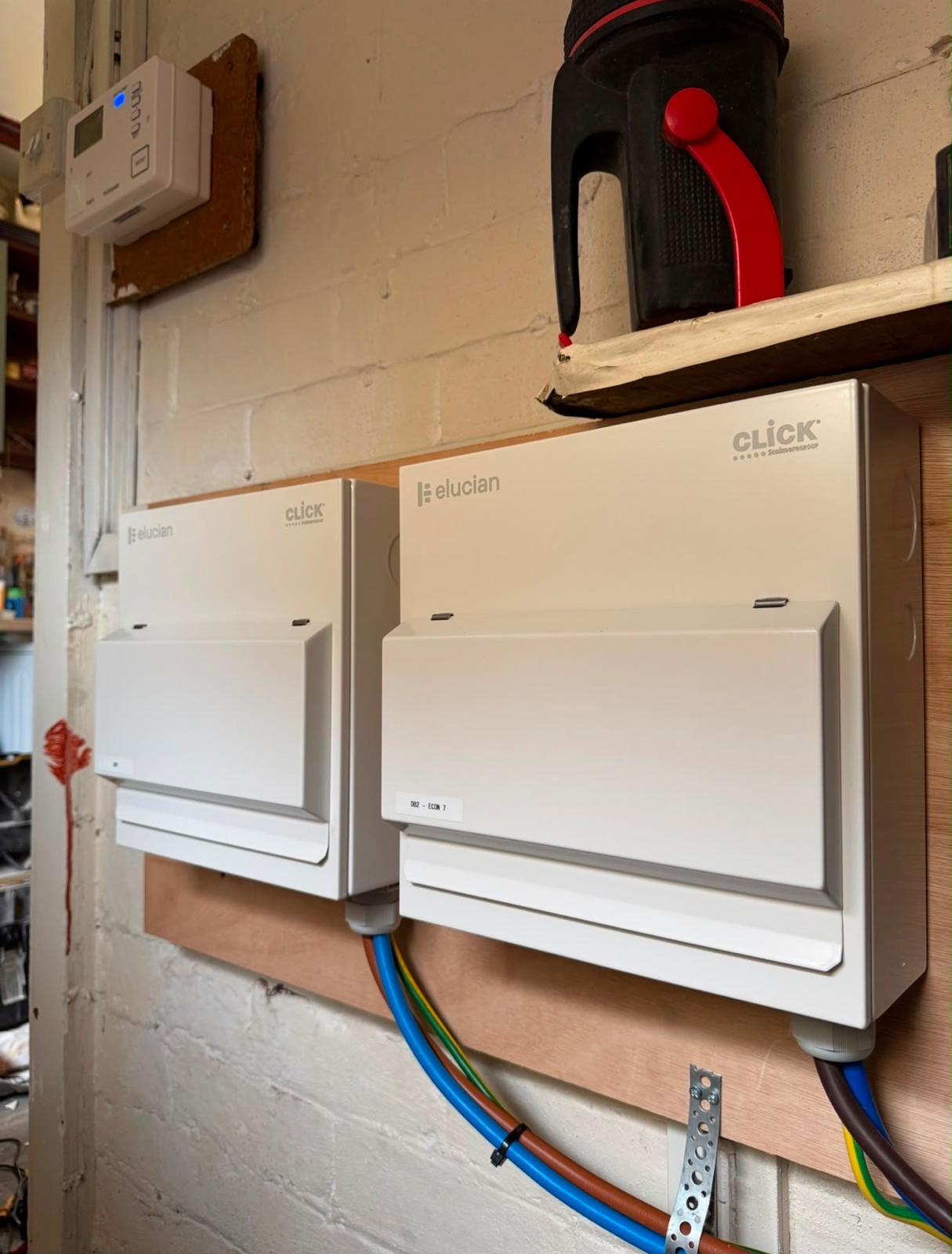 Modern RCD-protected consumer unit