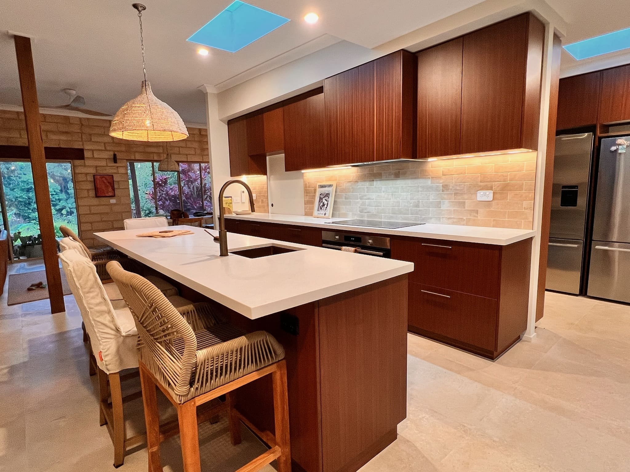 Kitchen renovation with skylight completed in Lennox Head, Northern Rivers NSW