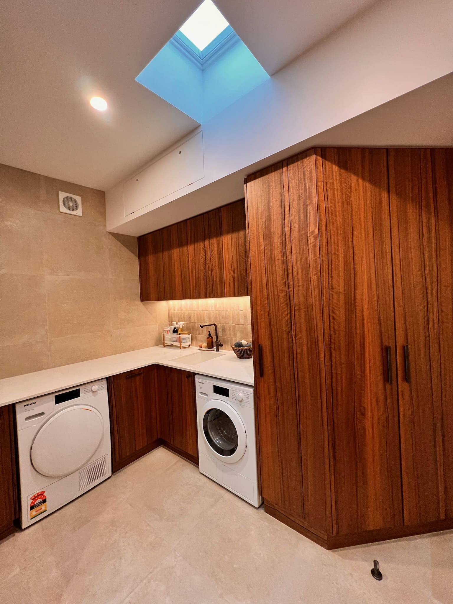 Tiled walk-in shower from a bathroom renovation, Northern Rivers NSW
