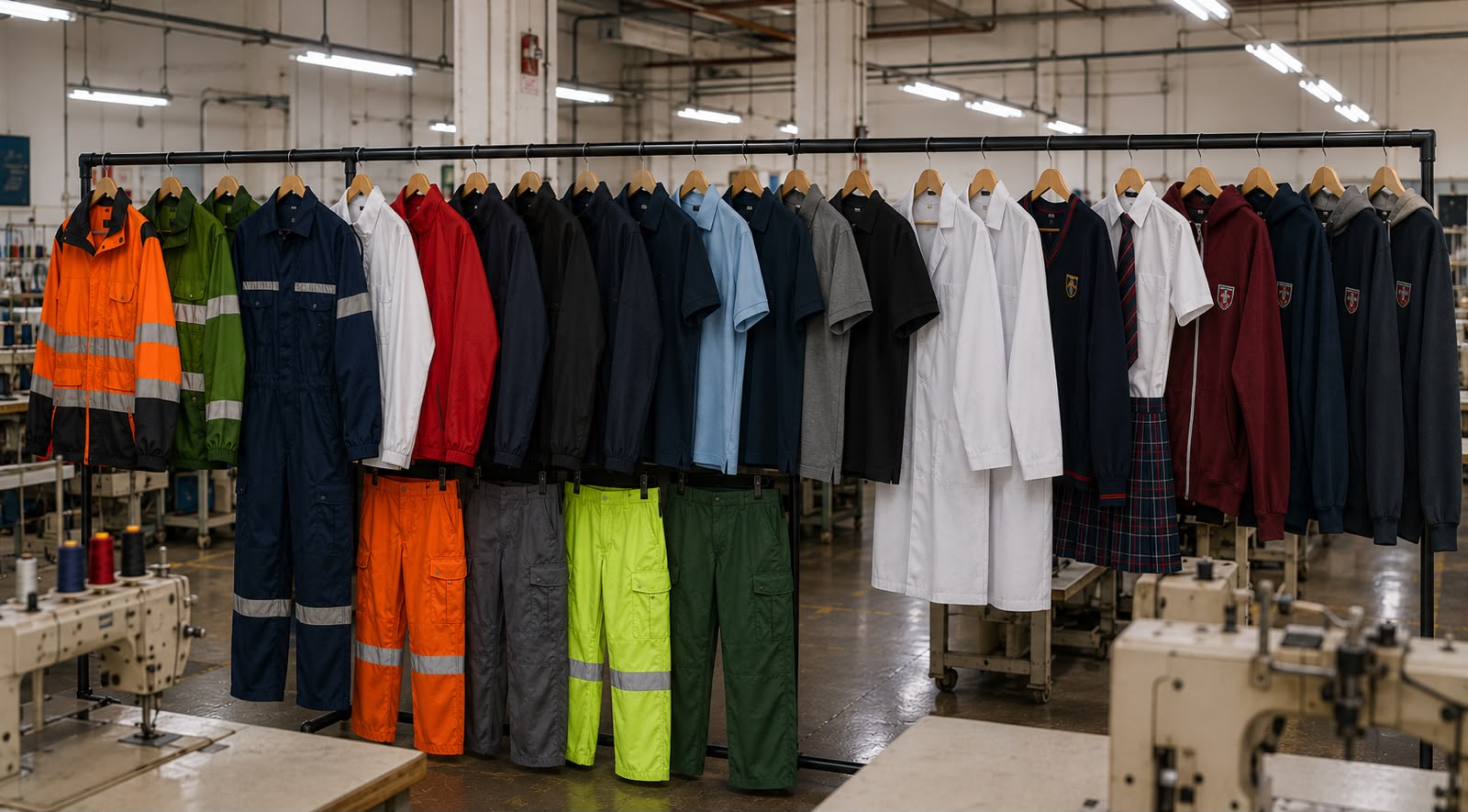 Rack de uniformes Textiles DQC