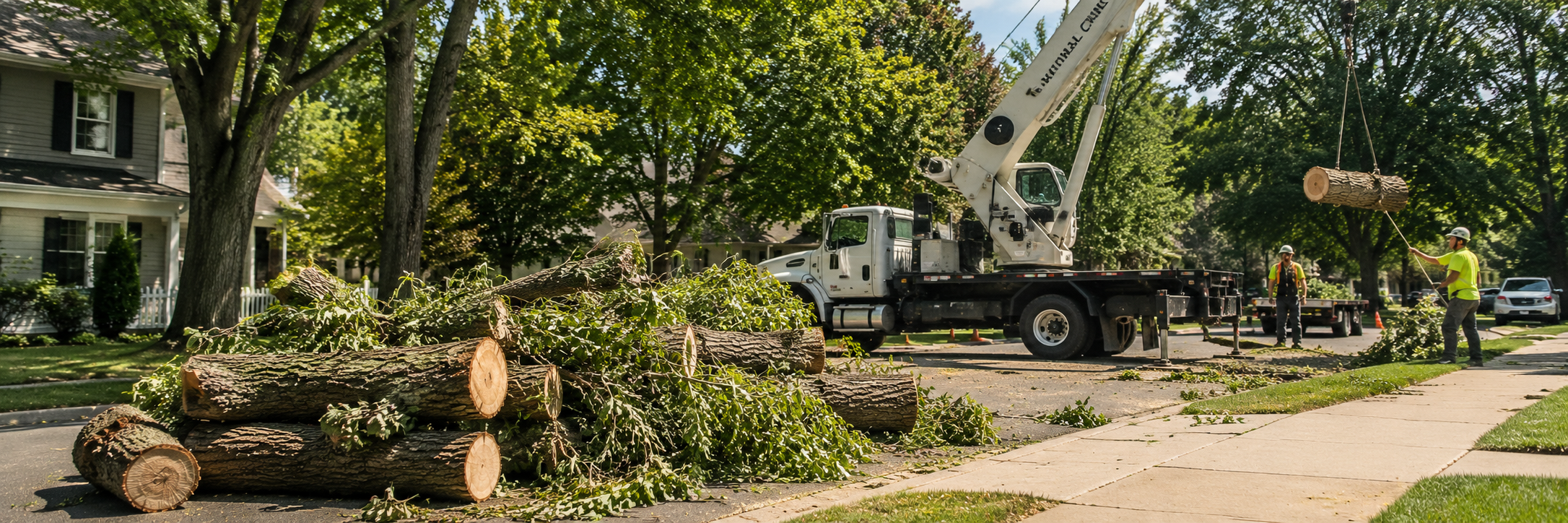 ISA Certified Arborist working on a tree in Whitehall Township, PA