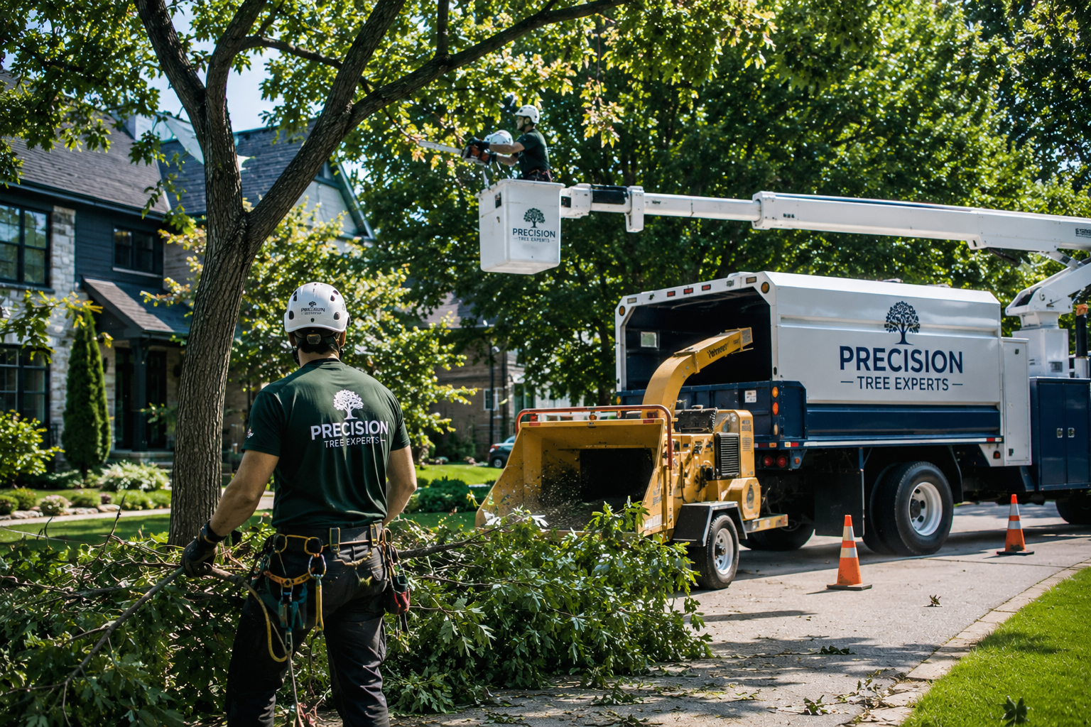 ISA Certified Arborist evaluating a tree in Bath, PA