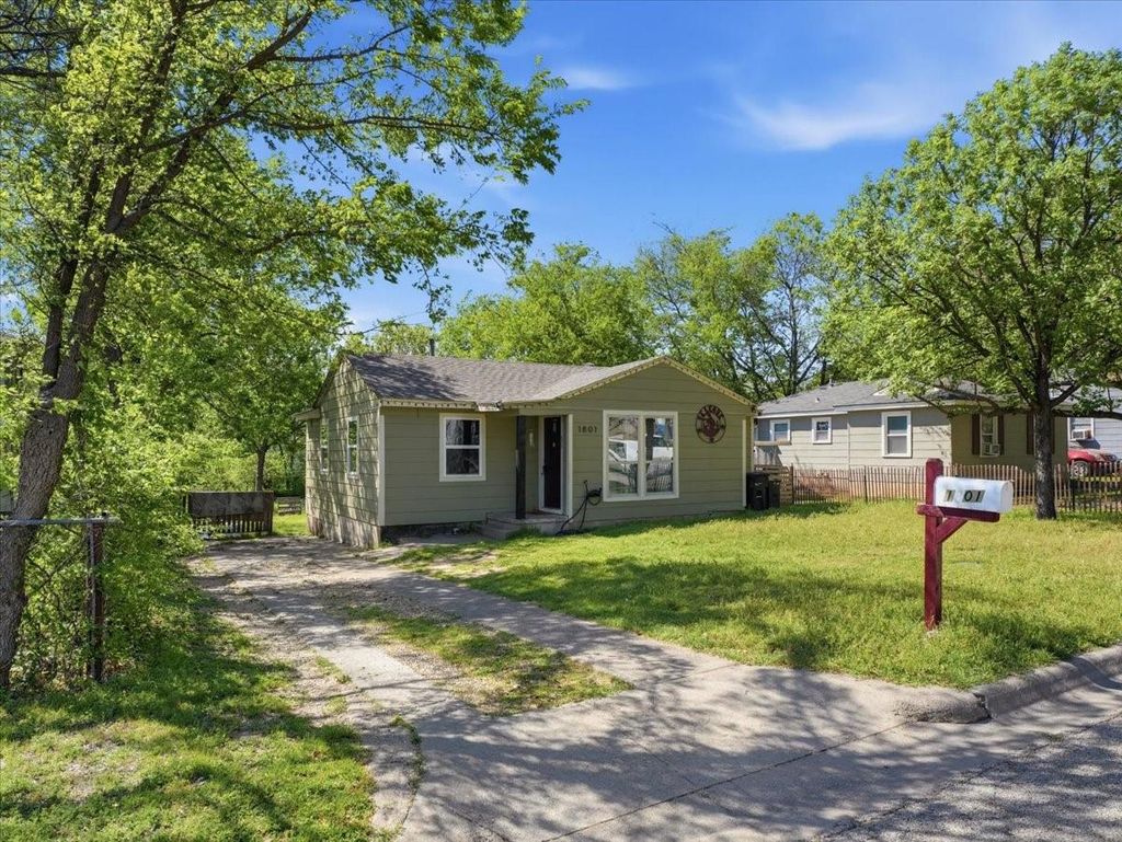 Kitchen with granite countertops and center island