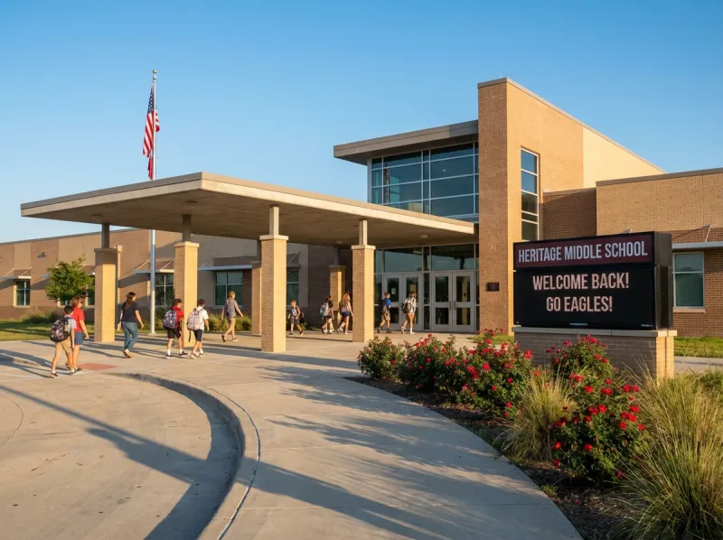 Modern Texas school building exterior
