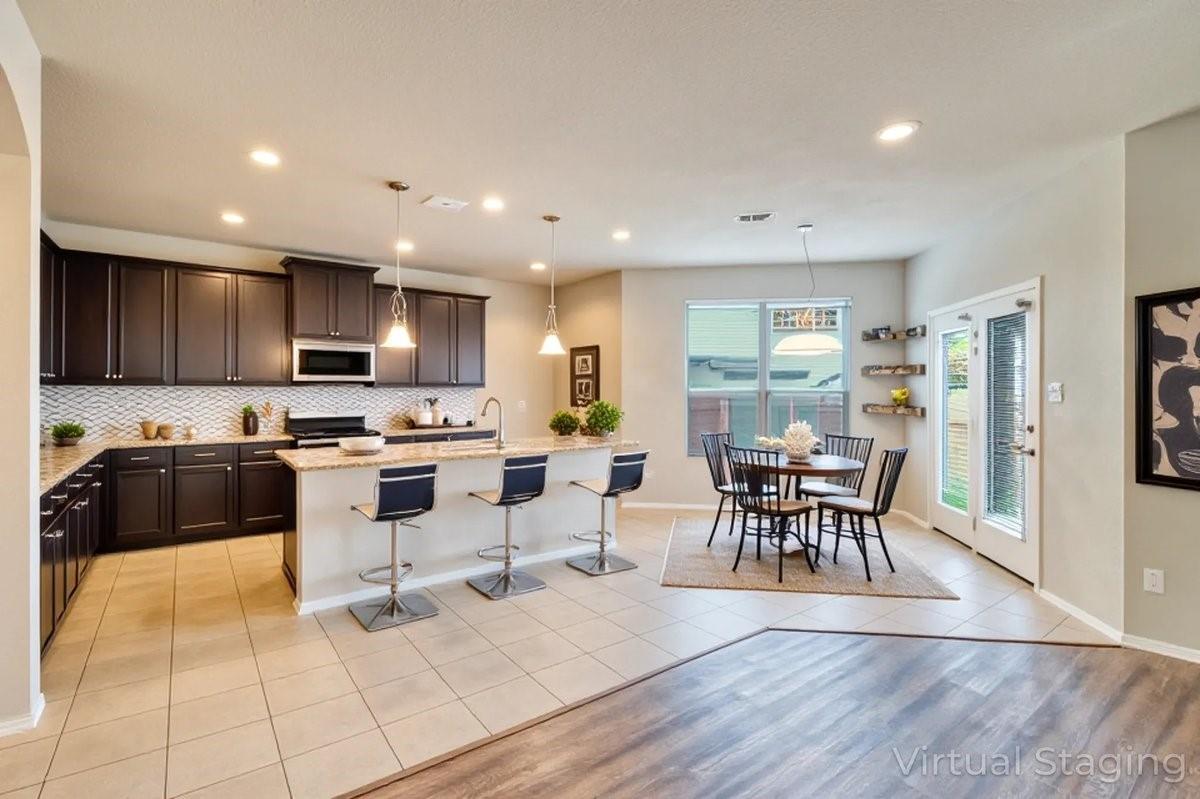 Kitchen and breakfast bar