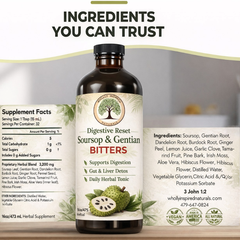 No label stuffing. Soursop & Gention Bitters