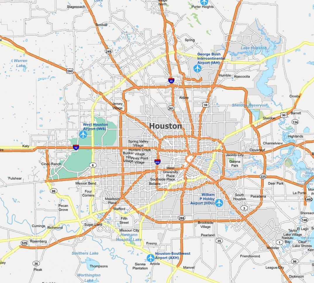 Houston area map