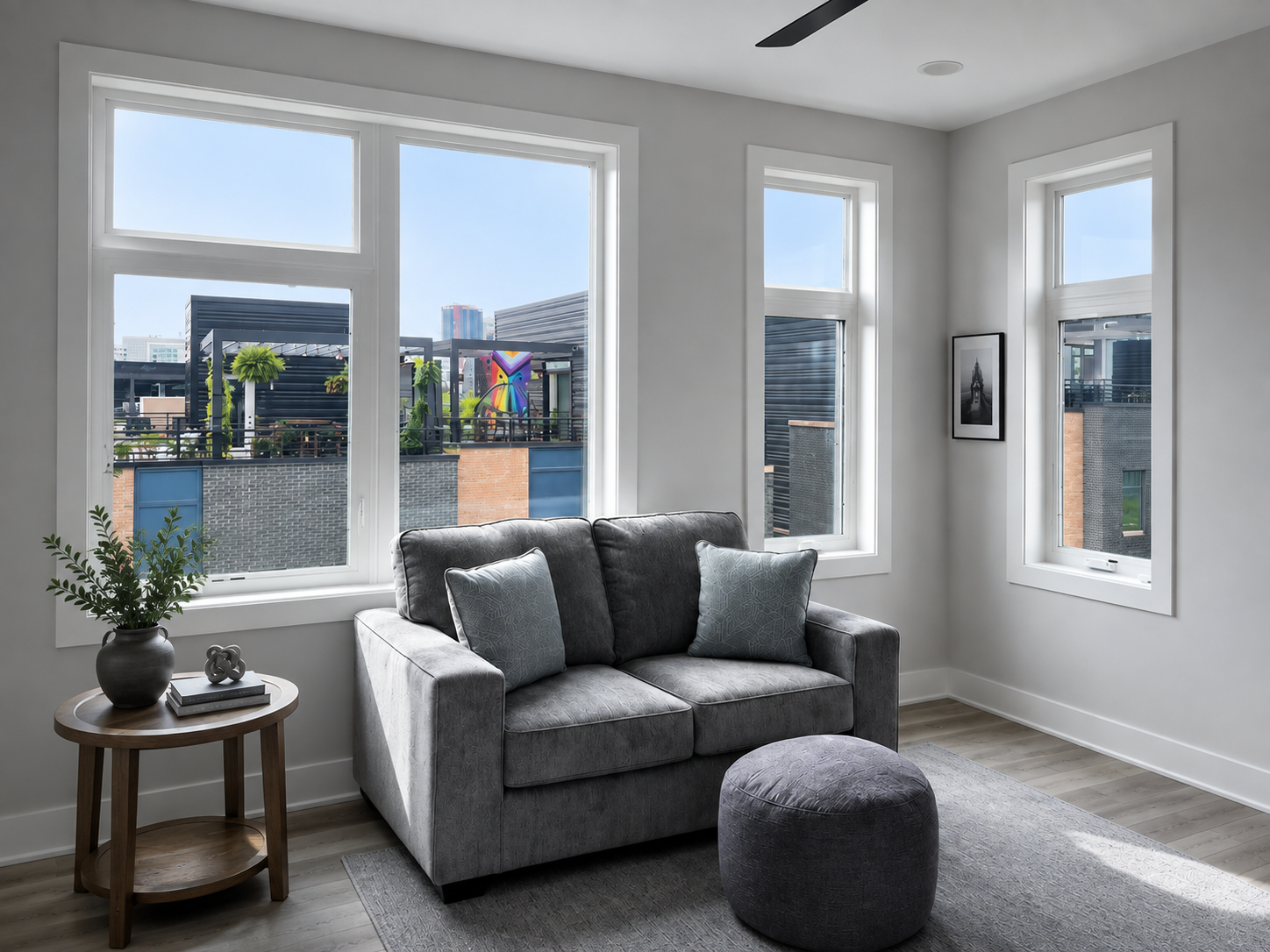 Before — untreated windows