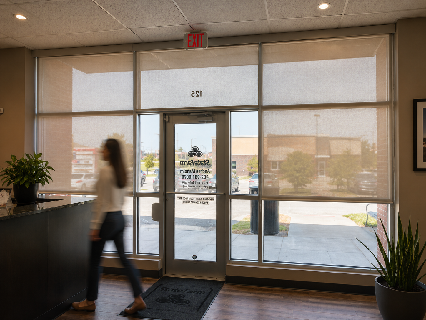 After — light filtering screens installed