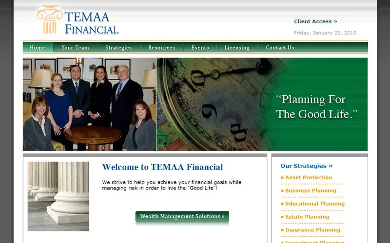 Website LOJO built for TEMAA Financial