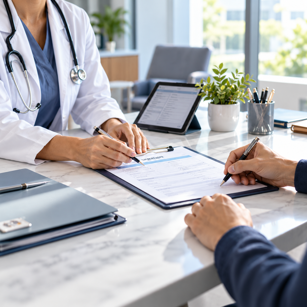 Patient forms and medical paperwork
