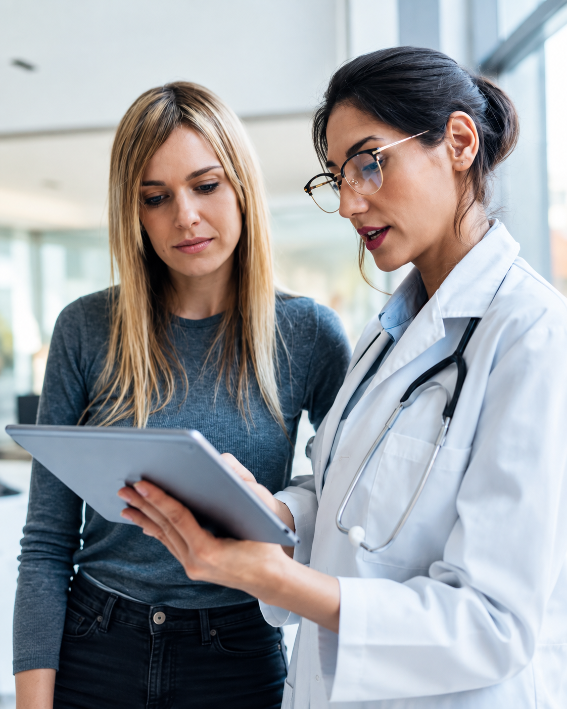 Medical professional discussing weight management with a patient