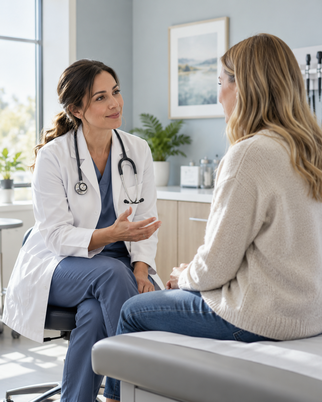 Clinician providing routine general medical care