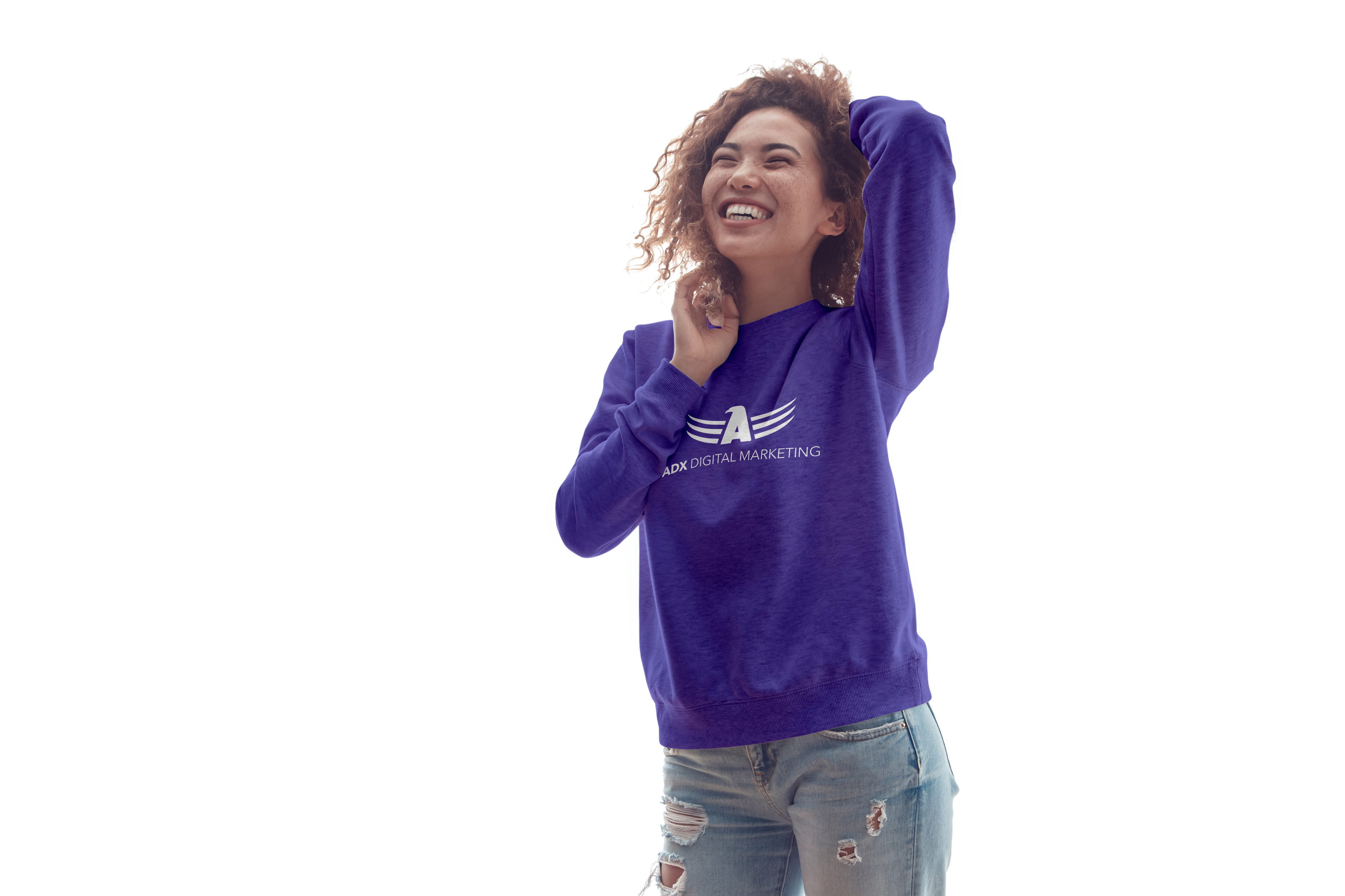 Chica con sudadera ADX