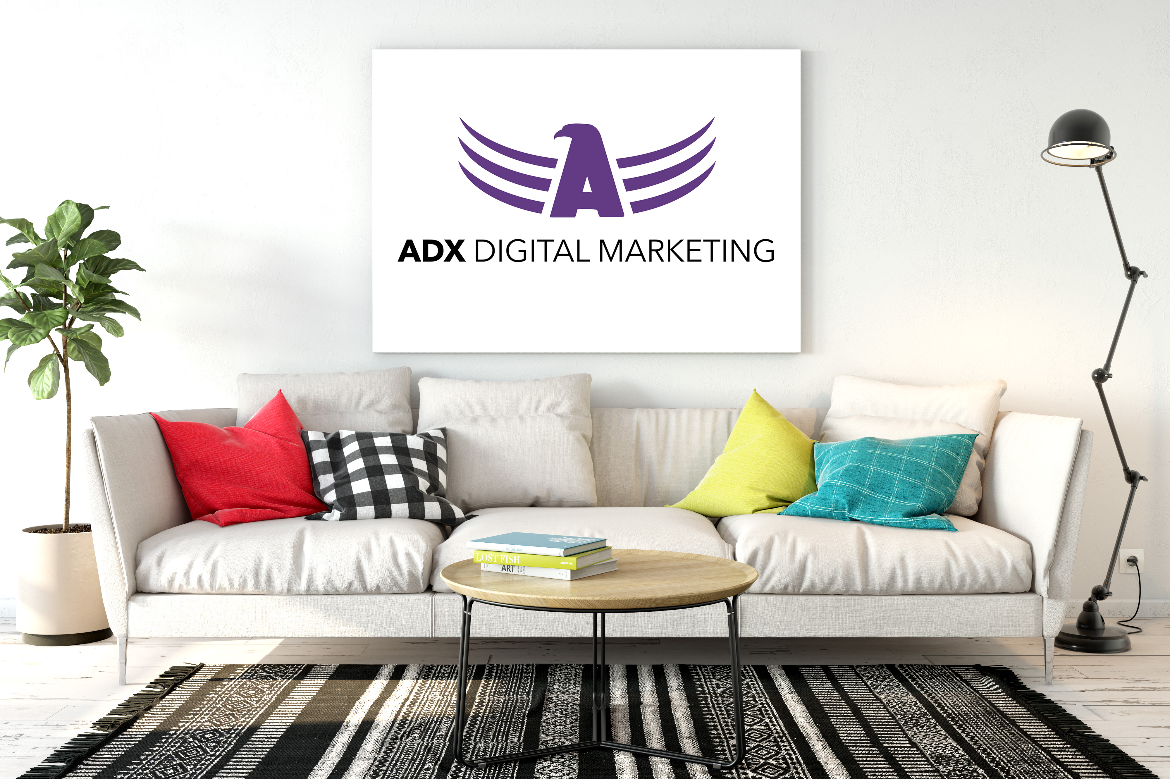 Sala con branding ADX