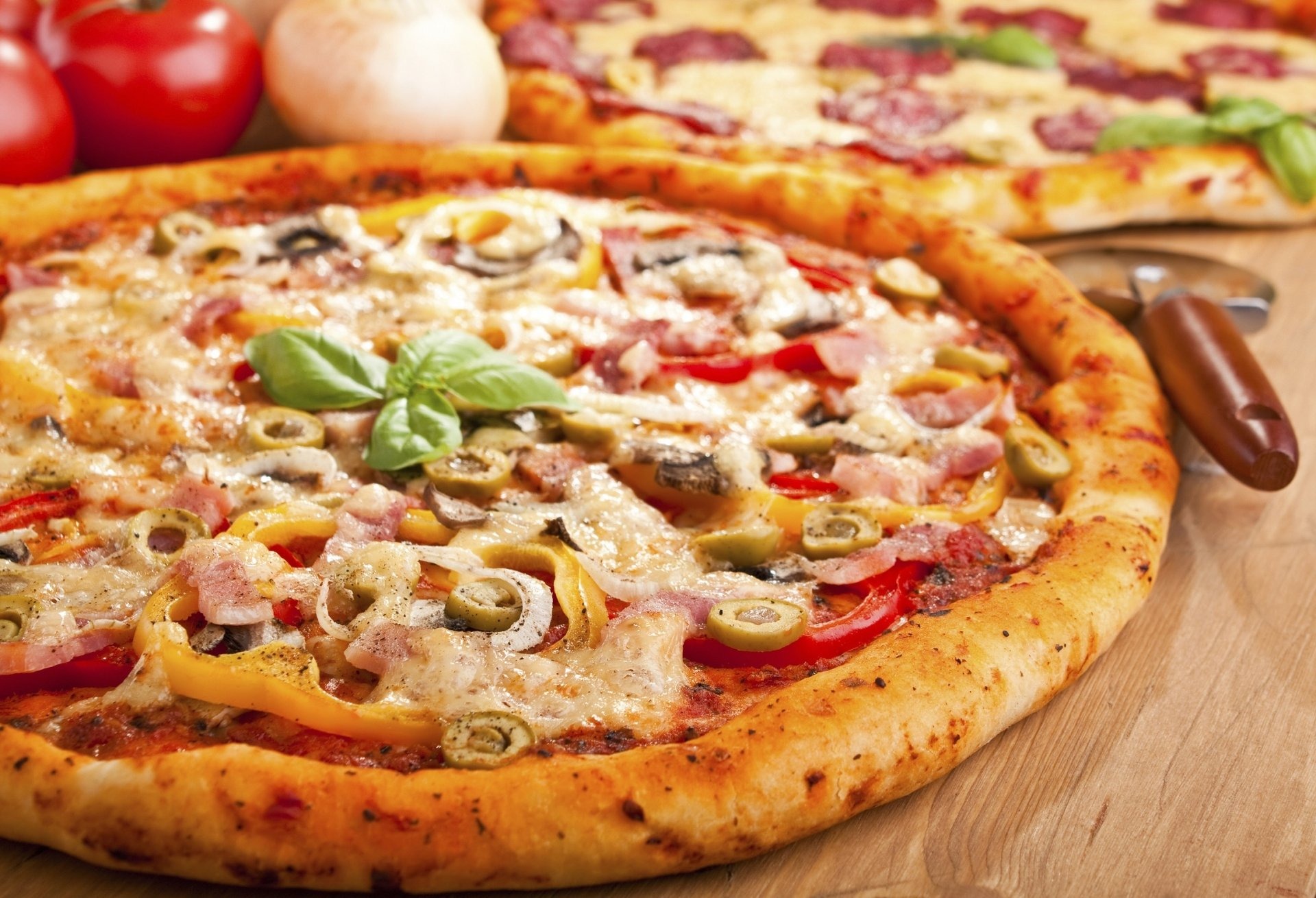 Pizza pie close-up