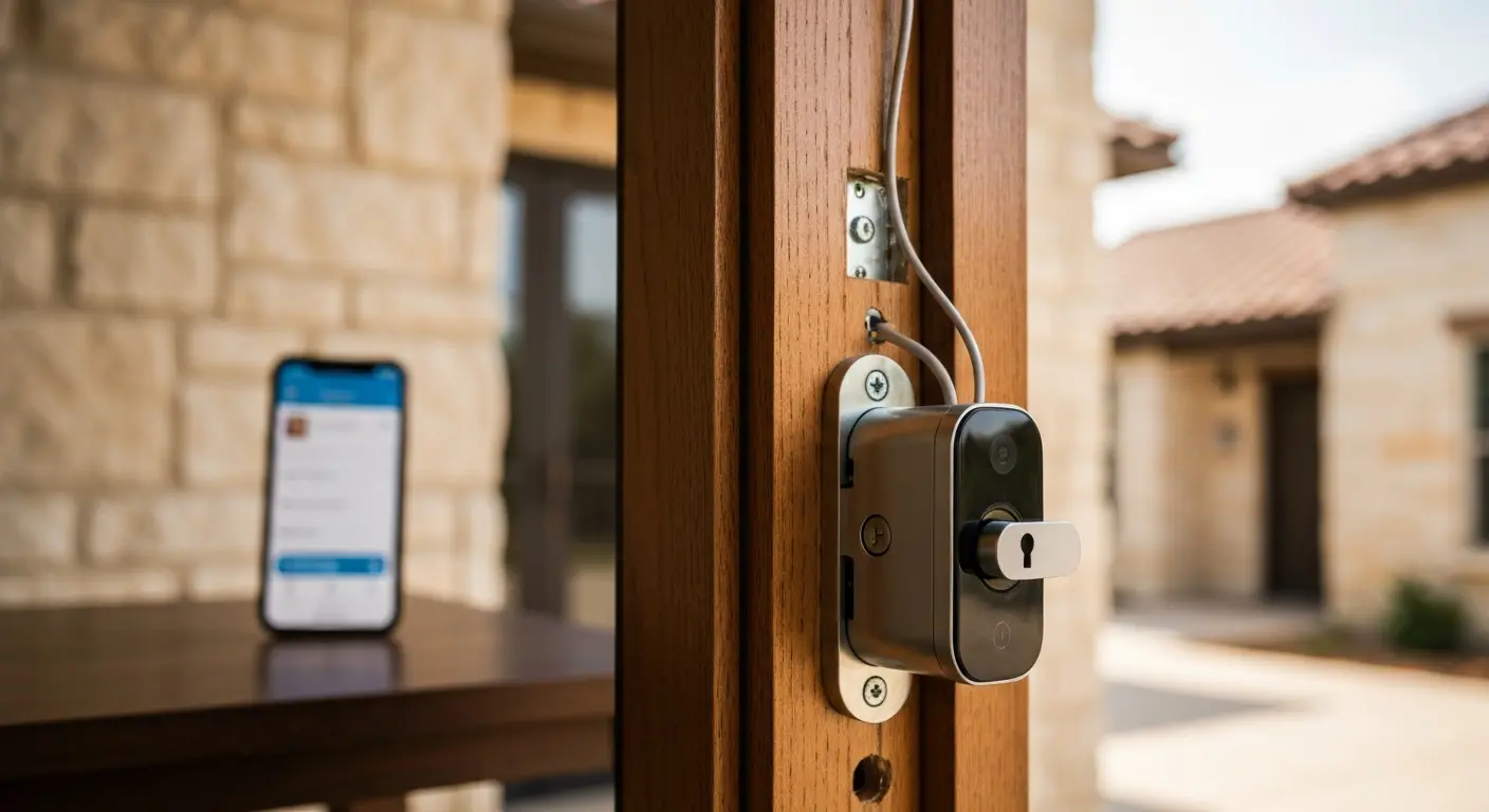 Home automation smart lock and mobile control