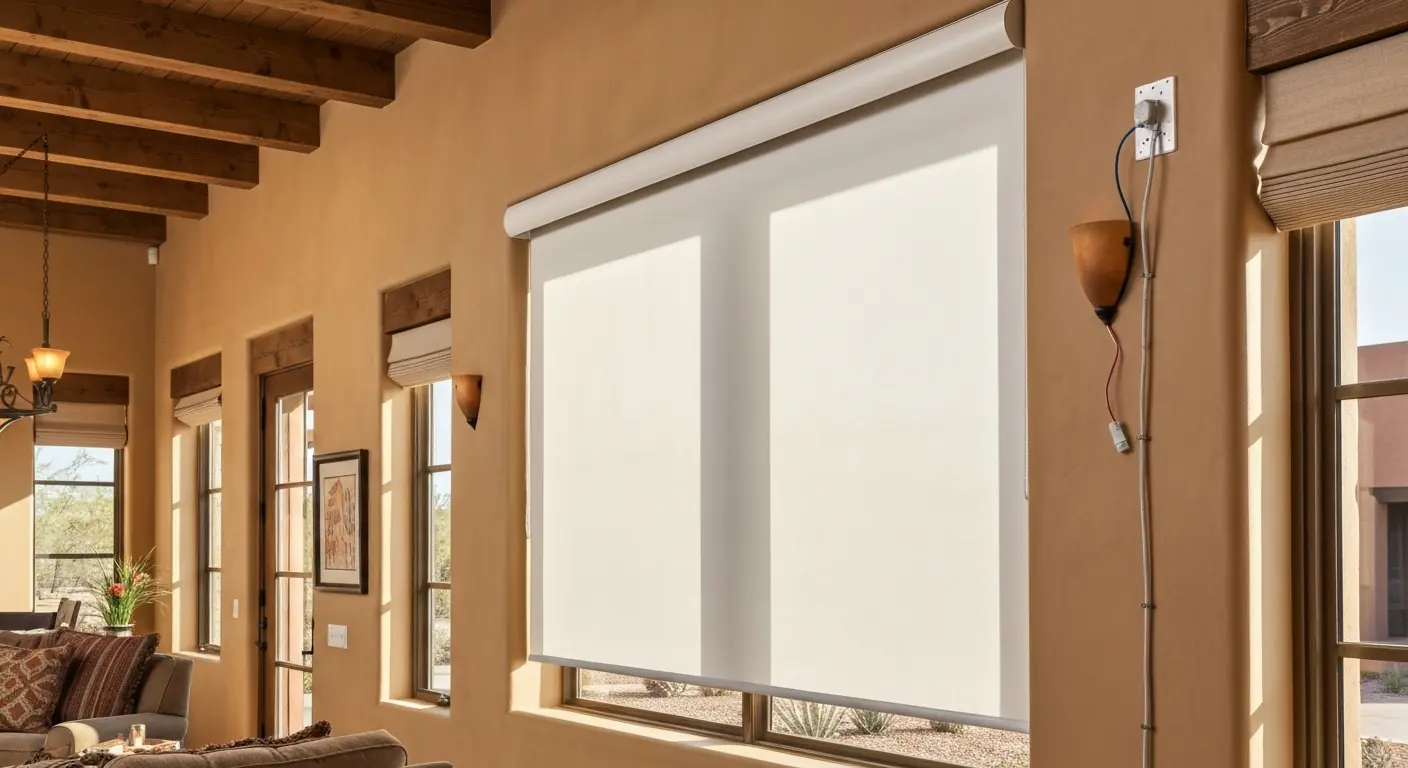Motorized roller shades installation