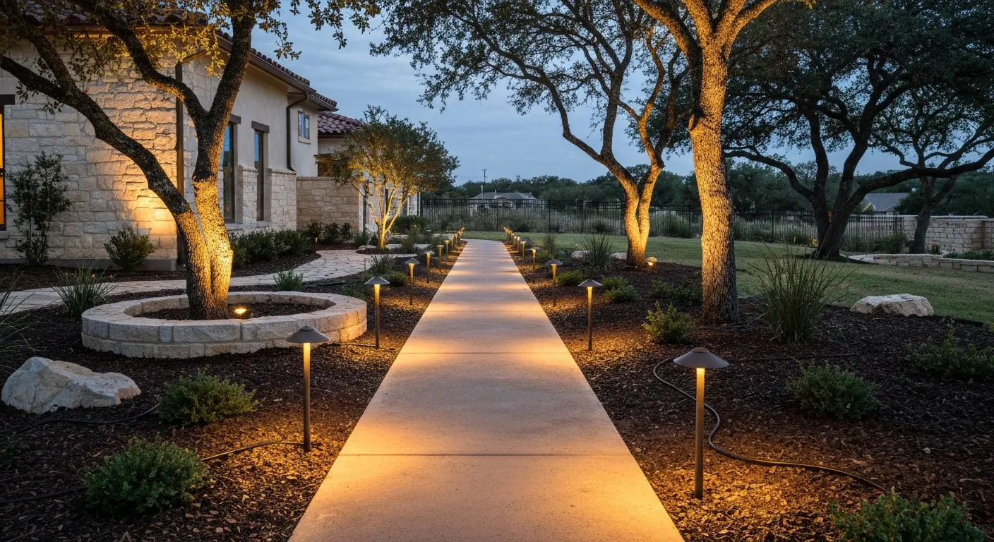 Pathway and accent lighting design