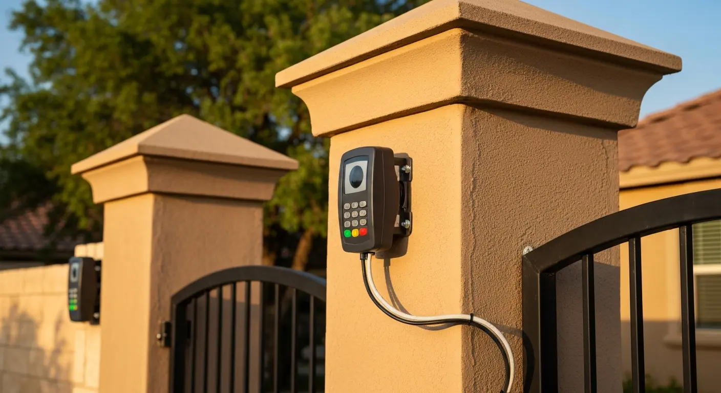 Residential gate card reader