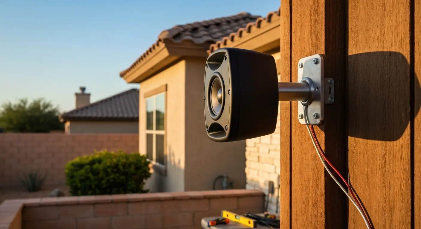 Outdoor speaker installation